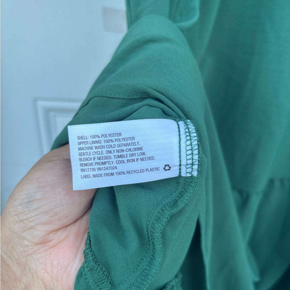 a new day Emerald Green V-Neck Tiered Maxi Dress - Picture 7 of 9